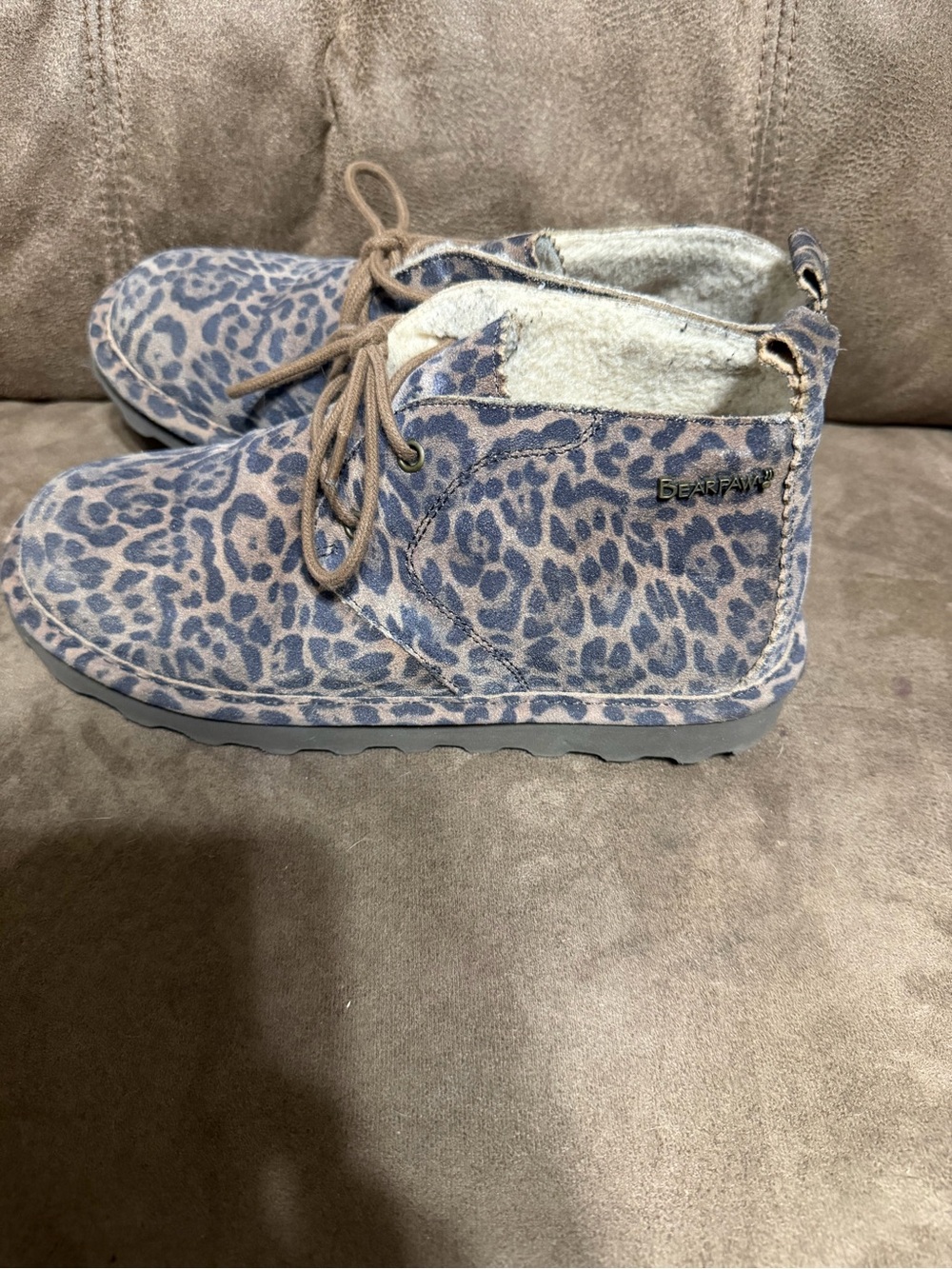 BearPaw Leopard Print Chukka Bootie